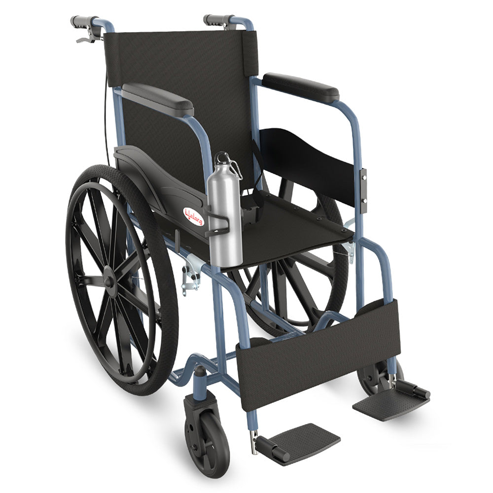 Lightweight Folding Wheelchair with Attendant Brakes