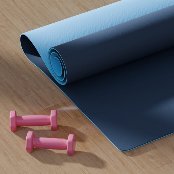 6mm Dual Color TPE Yoga Mat with Carry Bag