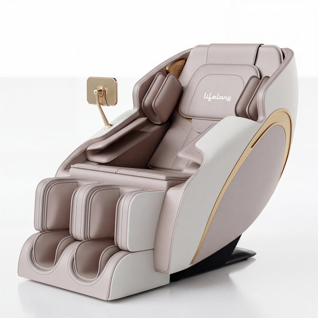Lifelong Full Body Massage Chair with Recliner for Home?& Office|SL Track & Back Heating| 3D Rollers for Pain Relief |16 Airbags, 5 Auto Programs, 3 Intensities, Foot Rollers, Zero Gravity, Bluetooth