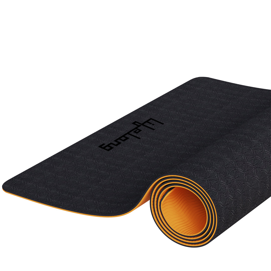 6mm Dual Color Anti-Slip Yoga Mat with Carry Bag