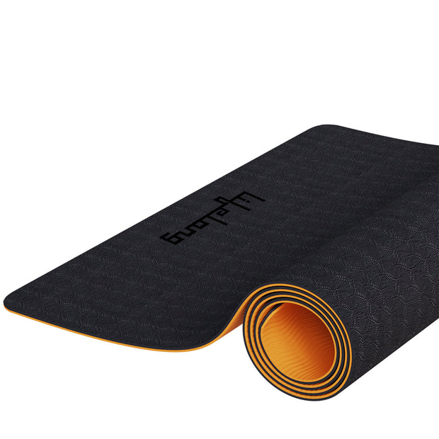 Lifelong Dual Color Yoga mat for Women & Men EVA Material 6mm Anti-Slip Yoga Mat Black/Orange