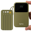 Lifelong Electronics 20000mAh 22.5W Fast Charging Power Bank | 3 Inputs (1 Built-in USB A Cable + 1 C + 1 Lightning Port) & 6 Outputs (3 Built-in Cables + 1 C + 2 A Port) | Small Pocket Size Powerbank