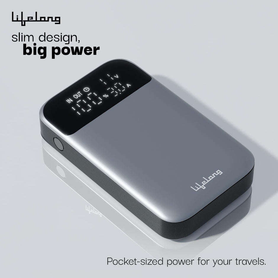 Boost 10000 mAh Fast 33 W Cable Included Compact Size Power Bank with 2 Input/Output Port (Lithium Polymer, Fast Charging, Quick Charge 3.0 for Mobile, Earbuds, Smartwatch, Speaker, Tablet)