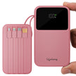 Lifelong Electronics 20000mAh 22.5W Fast Charging Power Bank | 3 Inputs (1 Built-in USB A Cable + 1 C + 1 Lightning Port) & 6 Outputs (3 Built-in Cables + 1 C + 2 A Port) | Small Pocket Size Powerbank