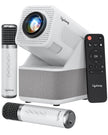 Lifelong Electronics ROAR Projector with 2 Mics | Booming 20W Speakers | Cricket Commentary, Karaoke Party & Room Cinema | 1080P & 4K Ultra HD Support | All Android OTT Apps | Ultra Bright 150” Screen