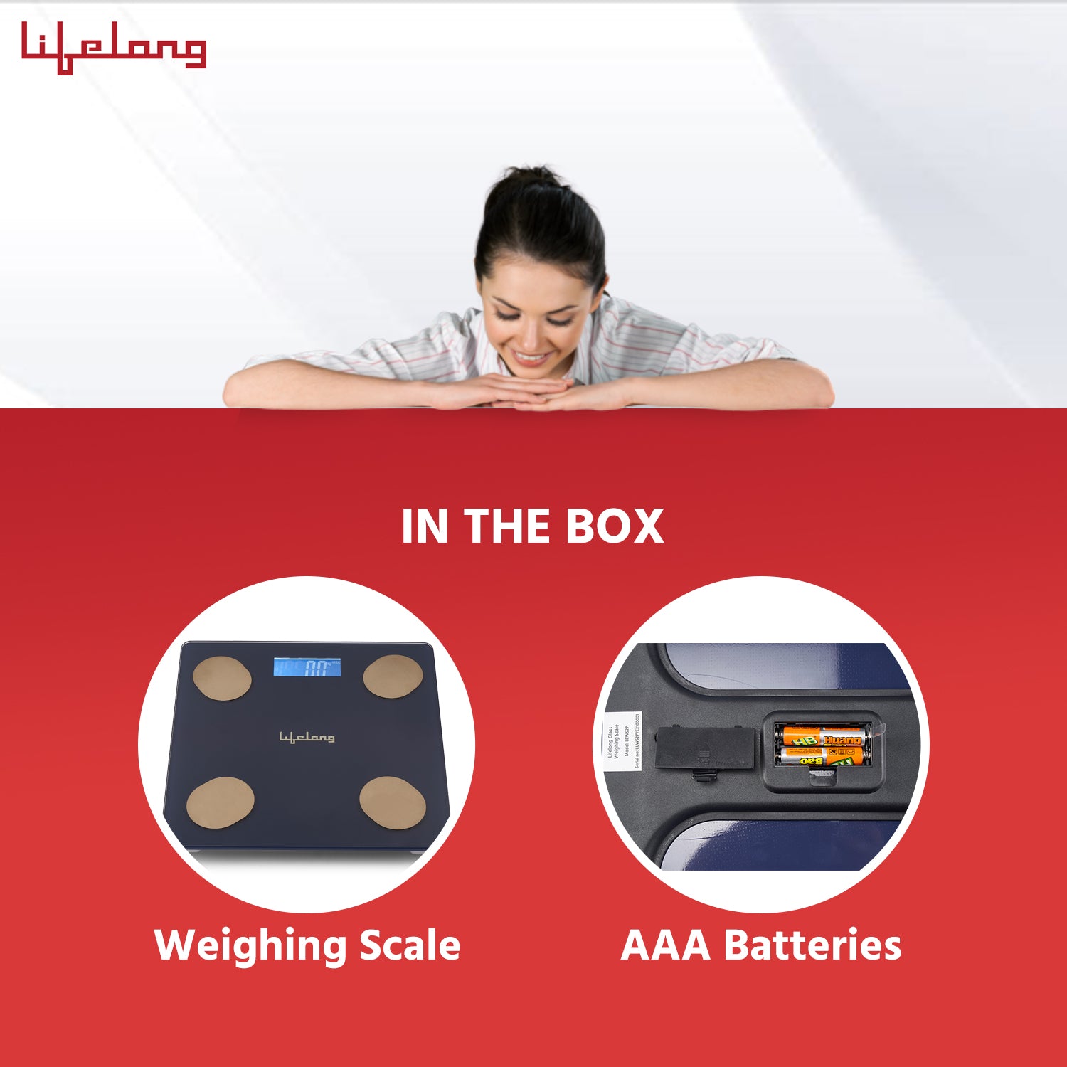 Lifelong Smart Weighing Scale with BMI & 18 Measurement Functions with Lifelong Smart Home App-Bluetooth Sensor Technology | Electronic Weight Machine | Battery Included