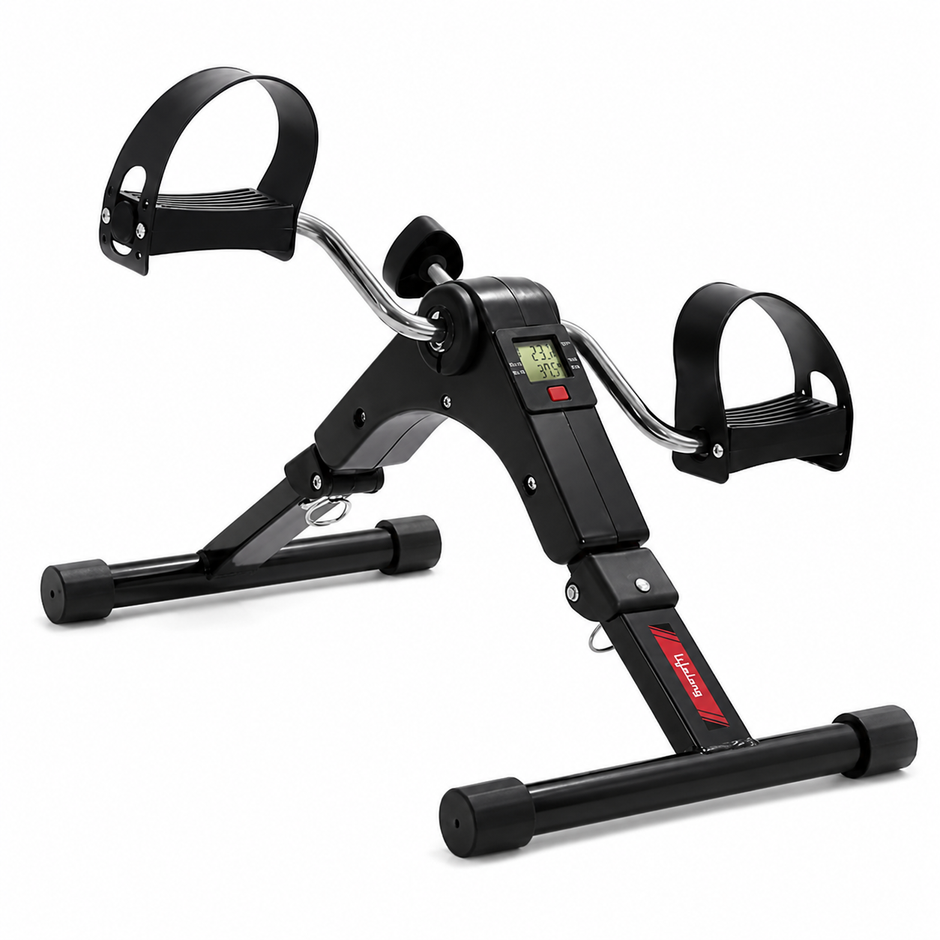 Lifelong Mini Pedal Exerciser | Under Desk Cycle for Arms & Legs | Adjustable Resistance | Digital Display | Foldable Design | Compact Exercise Bike for Home, Office & Physiotherapy