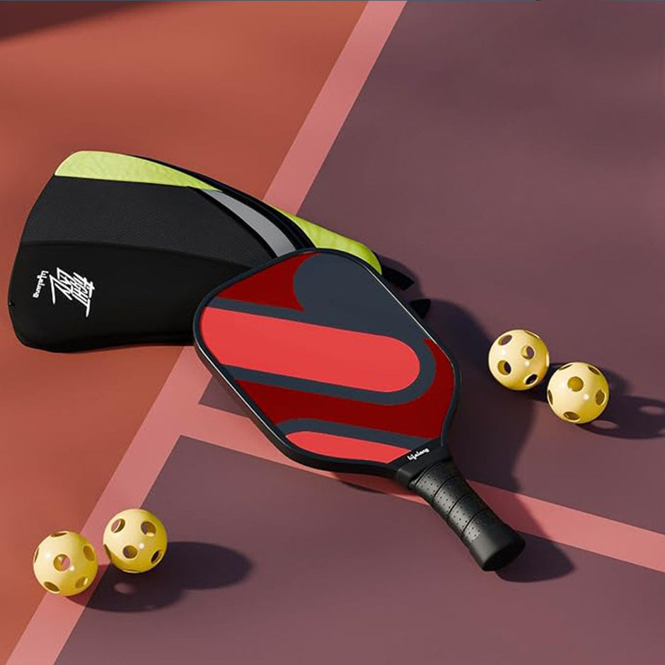 Lifelong Pickleball Paddle - Carbon Fiber Surface, 2 Pickle Ball Balls & Paddle Cover Bag