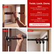 Lifelong Pull Up Bar for Home| Adjustable 62–100 cm Doorway Pull Up Bar with Built-in Leveller |No Drill Installation |100kg Capacity, Anti-Slip Lock, Foam Grip Handles |Gym Equipment for Home Workout