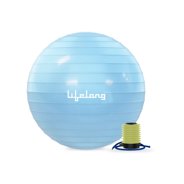 Lifelong LLFAGB65 Exercise & Stability Gym Ball - 65cm PVC AntiÃ¢â‚¬â€˜Burst with Foot Pump (200kg capacity)