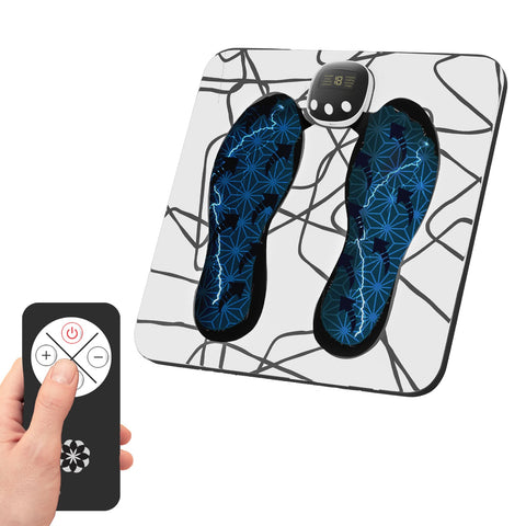 EMS Foot Massager with Remote Control-White & Black
