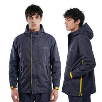 Lifelong Men’s Raincoat Set | Raincoat for Men Waterproof | Polyester Seam Sealed Single Layer Rain Suit | Hooded Jacket with Inner Mobile Pocket & Pants | Bag Extension | Hiking, Camping