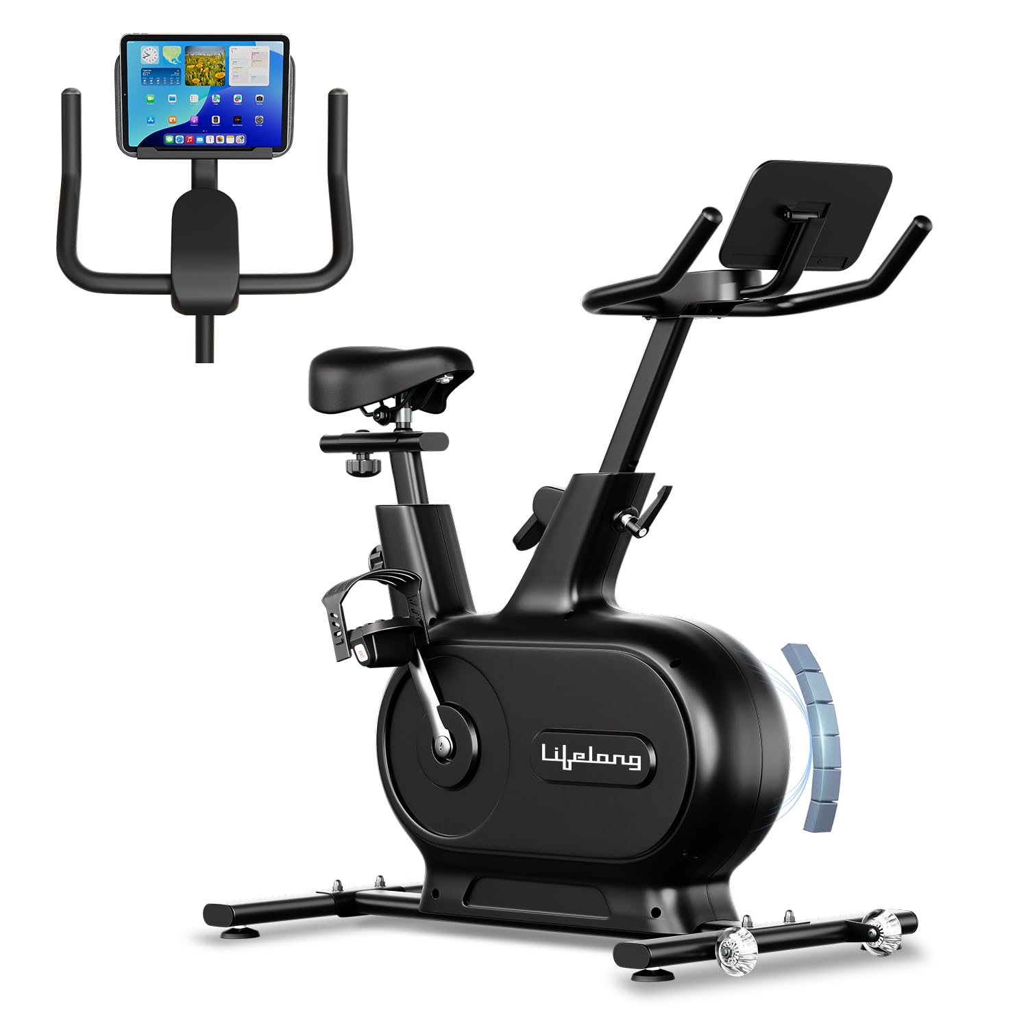 Lifelong Magnetic Spin Fitness Bike|12Kg Flywheel 9-Levels Adjustable Resistance| Gym Equipment| Exercise Cycle for Home with Magnetic Brake|Gym Equipment for Home Workout| Max Weight-120 kg