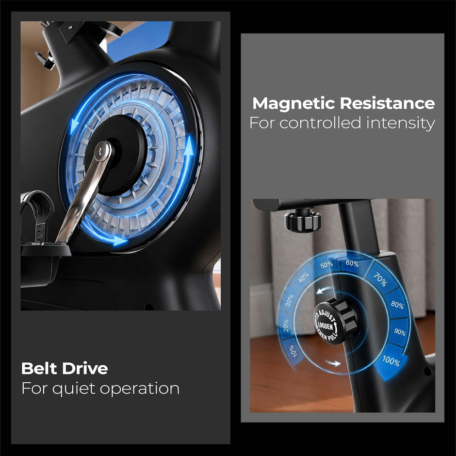 Lifelong Magnetic Spin Fitness Bike|12Kg Flywheel 9-Levels Adjustable Resistance| Gym Equipment| Exercise Cycle for Home with Magnetic Brake|Gym Equipment for Home Workout| Max Weight-120 kg