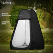 Lifelong Polyester Pop Up Tent for Camping - Dress Changing with Portable Foldable Cloth Outdoor Bathroom Tent, Camp Toilet Rain Shelter, Height 7Ft-(Black 1 Person)