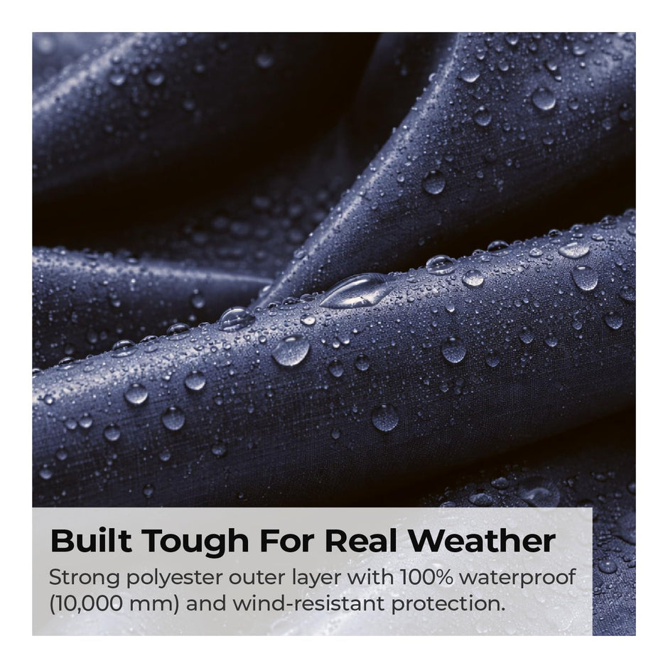 Lifelong Men’s Raincoat Set | Raincoat for Men Waterproof | Polyester Seam Sealed Single Layer Rain Suit | Hooded Jacket with Inner Mobile Pocket & Pants | Bag Extension | Hiking, Camping