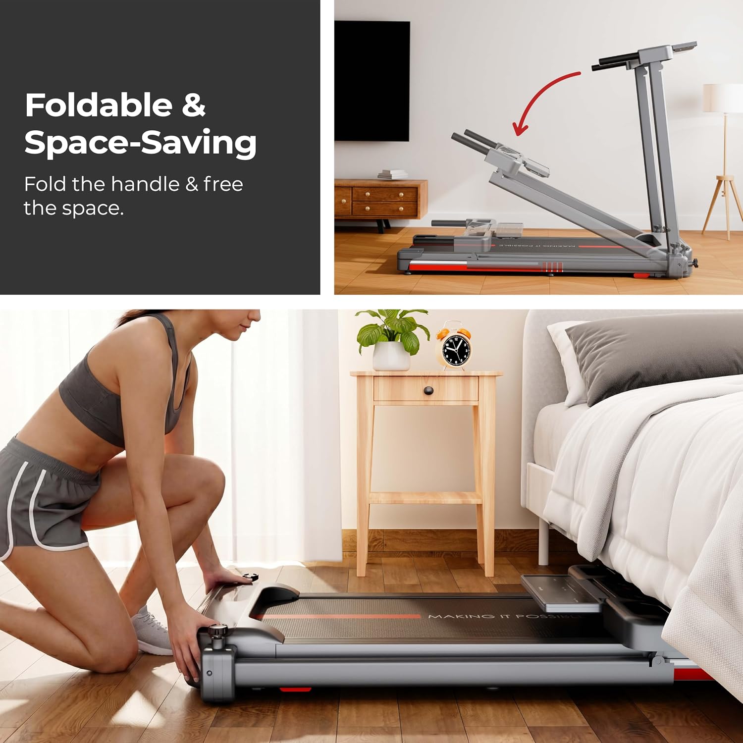 Lifelong 4.5HP Motorized Treadmill for Home | 2 Level Manual Incline | Foldable Handle | Max Speed 12 km/h | LED Display | 12 Workout Programs | 100 kg Capacity | Ideal Gym Equipment for Home Workout