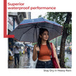 Lifelong Travel Windproof Automatic Umbrella for Rain | 2-Fold Umbrella for Sun Protection | 27” Big Size UV Protection Travel Umbrella for Woman and Man | Auto Open Waterproof Umbrella for Rain (Blue)