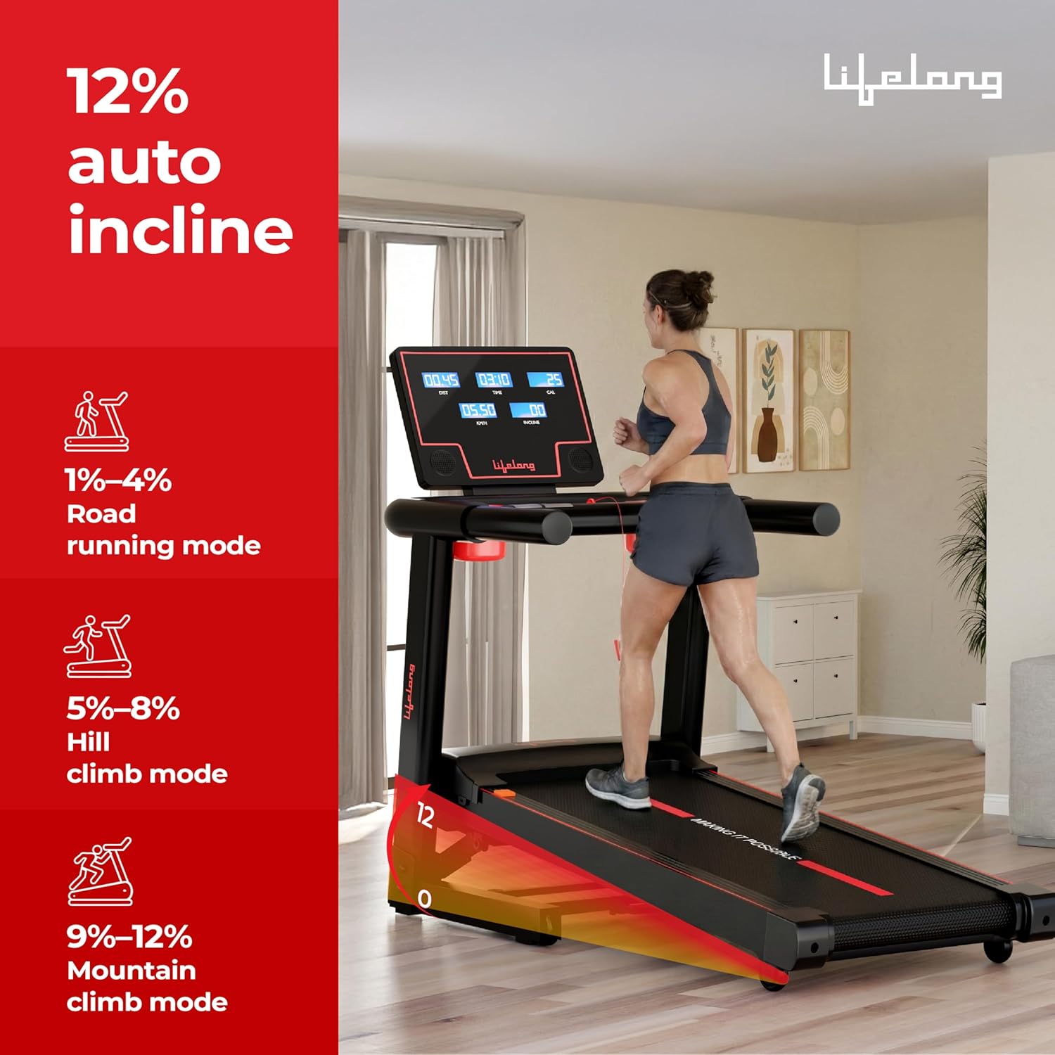 5HP Peak Foldable Treadmill