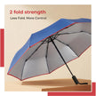Lifelong Travel Windproof Automatic Umbrella for Rain | 2-Fold Umbrella for Sun Protection | 27” Big Size UV Protection Travel Umbrella for Woman and Man | Auto Open Waterproof Umbrella for Rain (Blue)