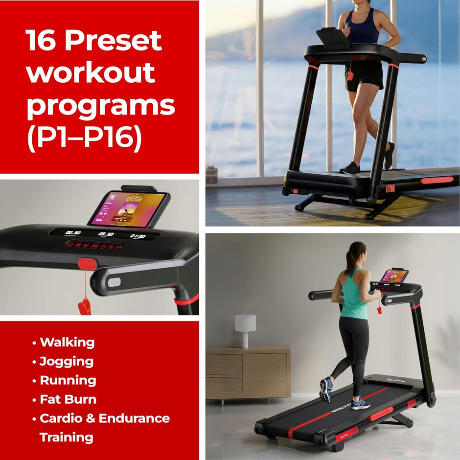 6HP Motorized Treadmill with 25 Levels Auto Incline
