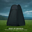 Lifelong Polyester Pop Up Tent for Camping - Dress Changing with Portable Foldable Cloth Outdoor Bathroom Tent, Camp Toilet Rain Shelter, Height 7Ft-(Black 1 Person)