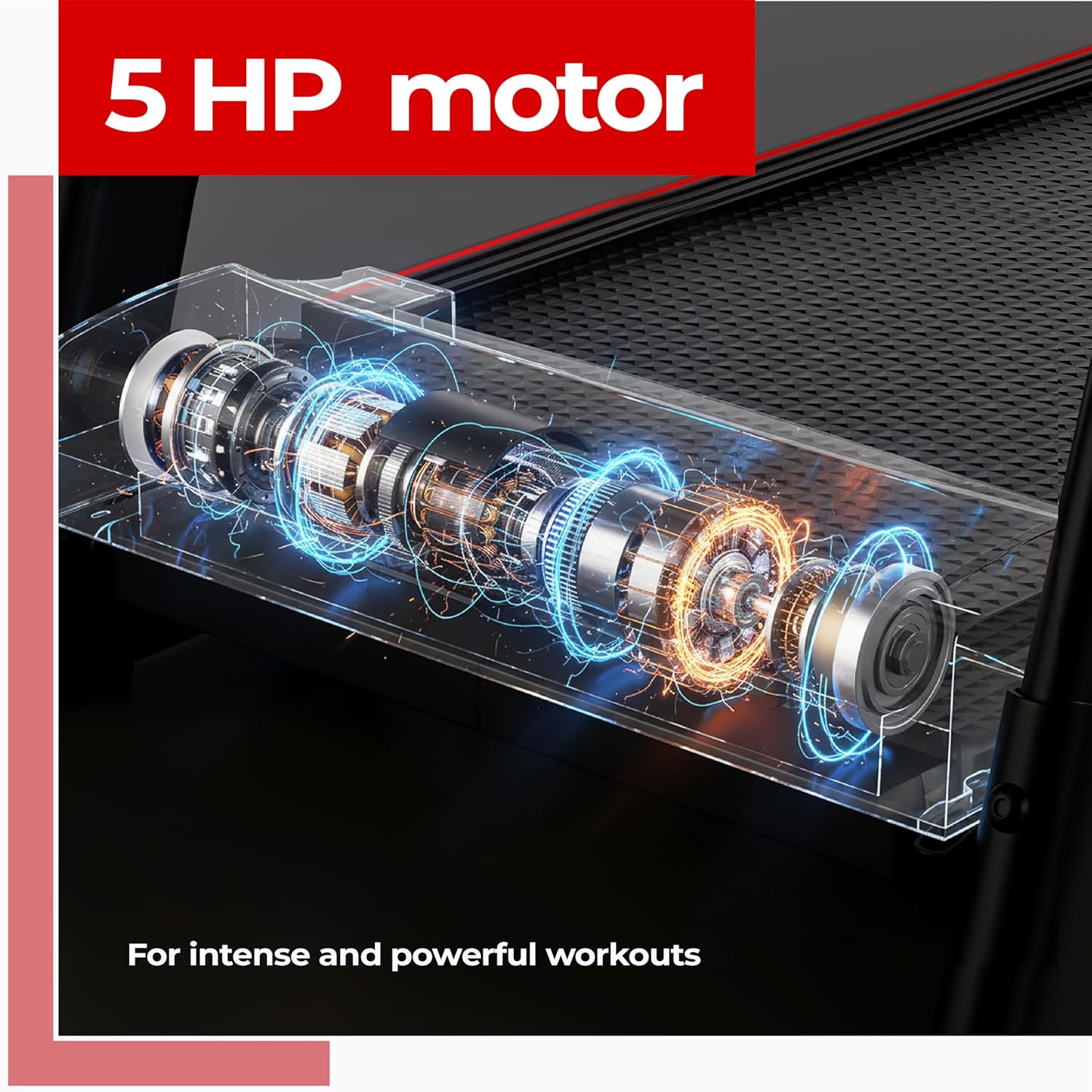 5HP Motorized Treadmill with Peak Motor and 12% Auto Incline