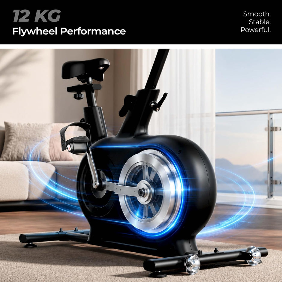 Lifelong Magnetic Spin Fitness Bike|12Kg Flywheel 9-Levels Adjustable Resistance| Gym Equipment| Exercise Cycle for Home with Magnetic Brake|Gym Equipment for Home Workout| Max Weight-120 kg