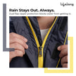 Lifelong Men’s Raincoat Set | Raincoat for Men Waterproof | Polyester Seam Sealed Single Layer Rain Suit | Hooded Jacket with Inner Mobile Pocket & Pants | Bag Extension | Hiking, Camping