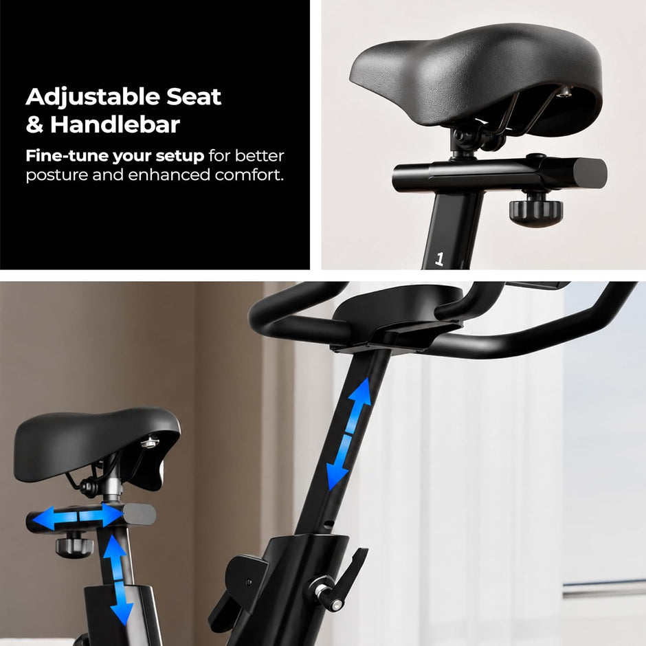 Lifelong Magnetic Spin Fitness Bike|12Kg Flywheel 9-Levels Adjustable Resistance| Gym Equipment| Exercise Cycle for Home with Magnetic Brake|Gym Equipment for Home Workout| Max Weight-120 kg