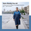 Lifelong Waterproof Unisex Raincoat | Raincoat for Men & Women Waterproof | Hooded Full Sleeves Rainwear | Outdoor Rain Poncho for Boys & Girls | Camping, Hiking & Travelling (1Pc, Navy Blue)