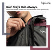 Lifelong Men's Raincoat Set | Raincoat for Men Waterproof | Waterproof Polyester Double-Coated Reversible Rain Suit | Hooded Jacket with Inner Mobile Pocket & Pants | Standard Length for Hiking, Camping