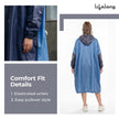 Lifelong Waterproof Unisex Raincoat | Raincoat for Men & Women Waterproof | Hooded Full Sleeves Rainwear | Outdoor Rain Poncho for Boys & Girls | Camping, Hiking & Travelling (1Pc, Navy Blue)