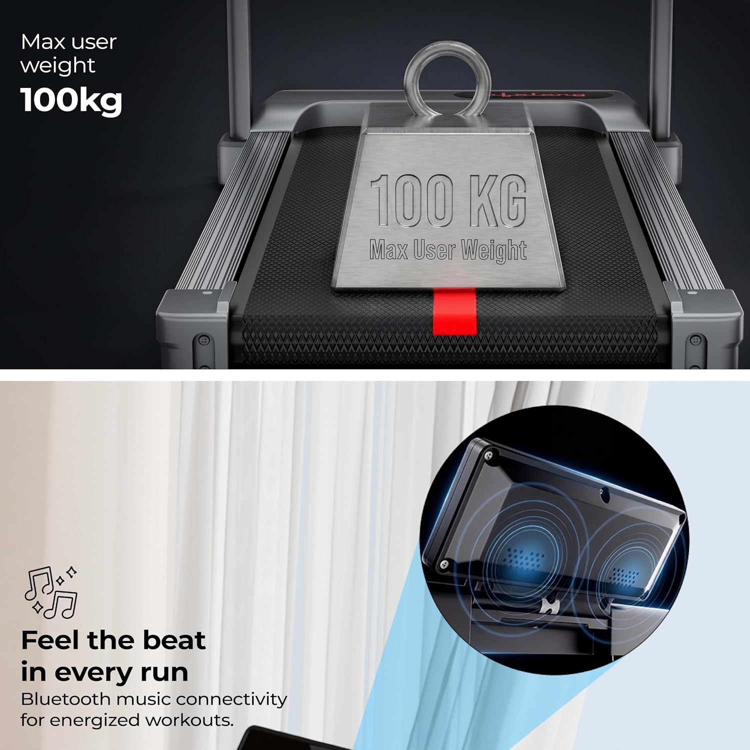 Lifelong 4.5HP Motorized Treadmill for Home | 2 Level Manual Incline | Foldable Handle | Max Speed 12 km/h | LED Display | 12 Workout Programs | 100 kg Capacity | Ideal Gym Equipment for Home Workout