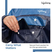 Lifelong Waterproof Unisex Raincoat | Raincoat for Men & Women Waterproof | Hooded Full Sleeves Rainwear | Outdoor Rain Poncho for Boys & Girls | Camping, Hiking & Travelling (1Pc, Navy Blue)