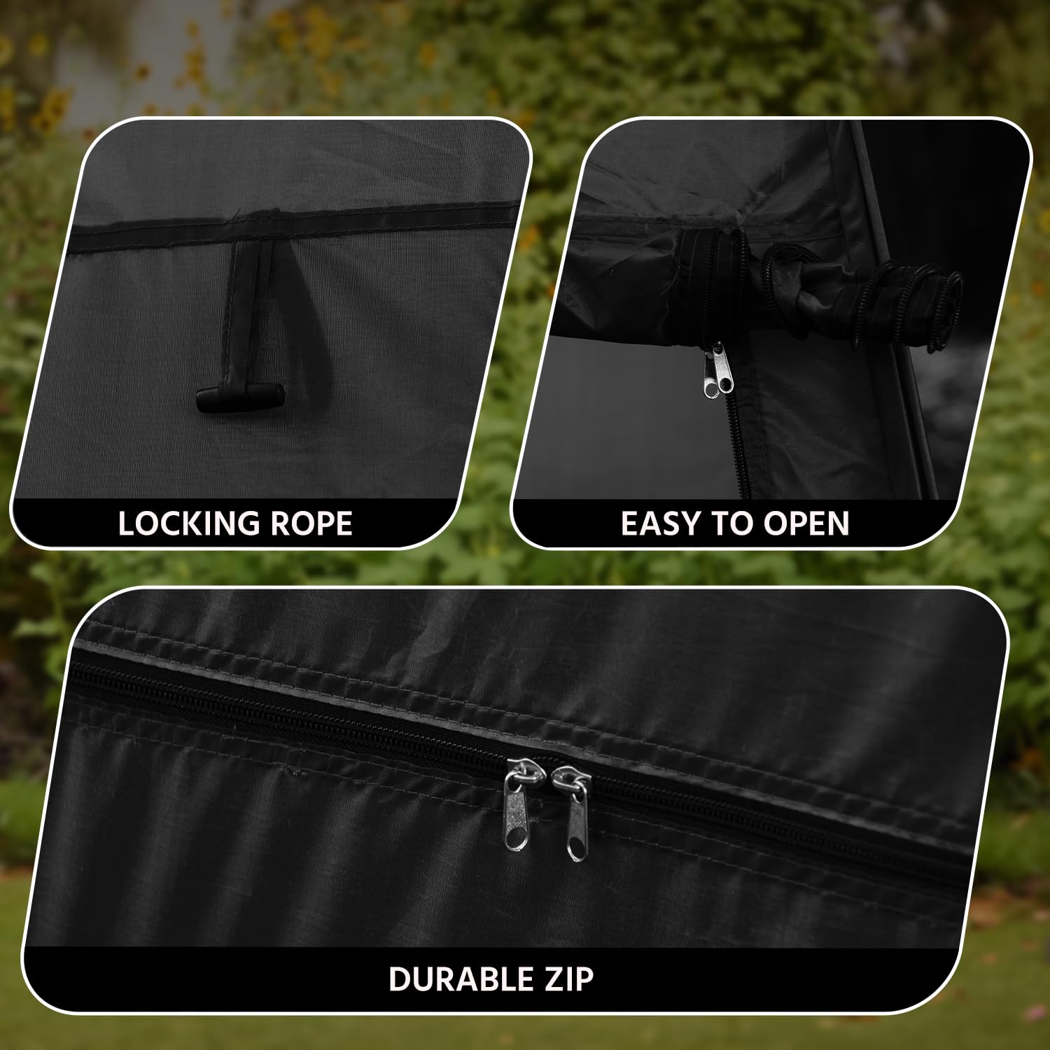 Lifelong Polyester Pop Up Tent for Camping - Dress Changing with Portable Foldable Cloth Outdoor Bathroom Tent, Camp Toilet Rain Shelter, Height 7Ft-(Black 1 Person)