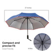 Lifelong Travel Windproof Automatic Umbrella for Rain | 2-Fold Umbrella for Sun Protection | 27” Big Size UV Protection Travel Umbrella for Woman and Man | Auto Open Waterproof Umbrella for Rain (Blue)