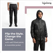 Lifelong Men's Raincoat Set | Raincoat for Men Waterproof | Waterproof Polyester Double-Coated Reversible Rain Suit | Hooded Jacket with Inner Mobile Pocket & Pants | Standard Length for Hiking, Camping