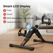 Lifelong Mini Pedal Exerciser | Under Desk Cycle for Arms & Legs | Adjustable Resistance | Digital Display | Foldable Design | Compact Exercise Bike for Home, Office & Physiotherapy