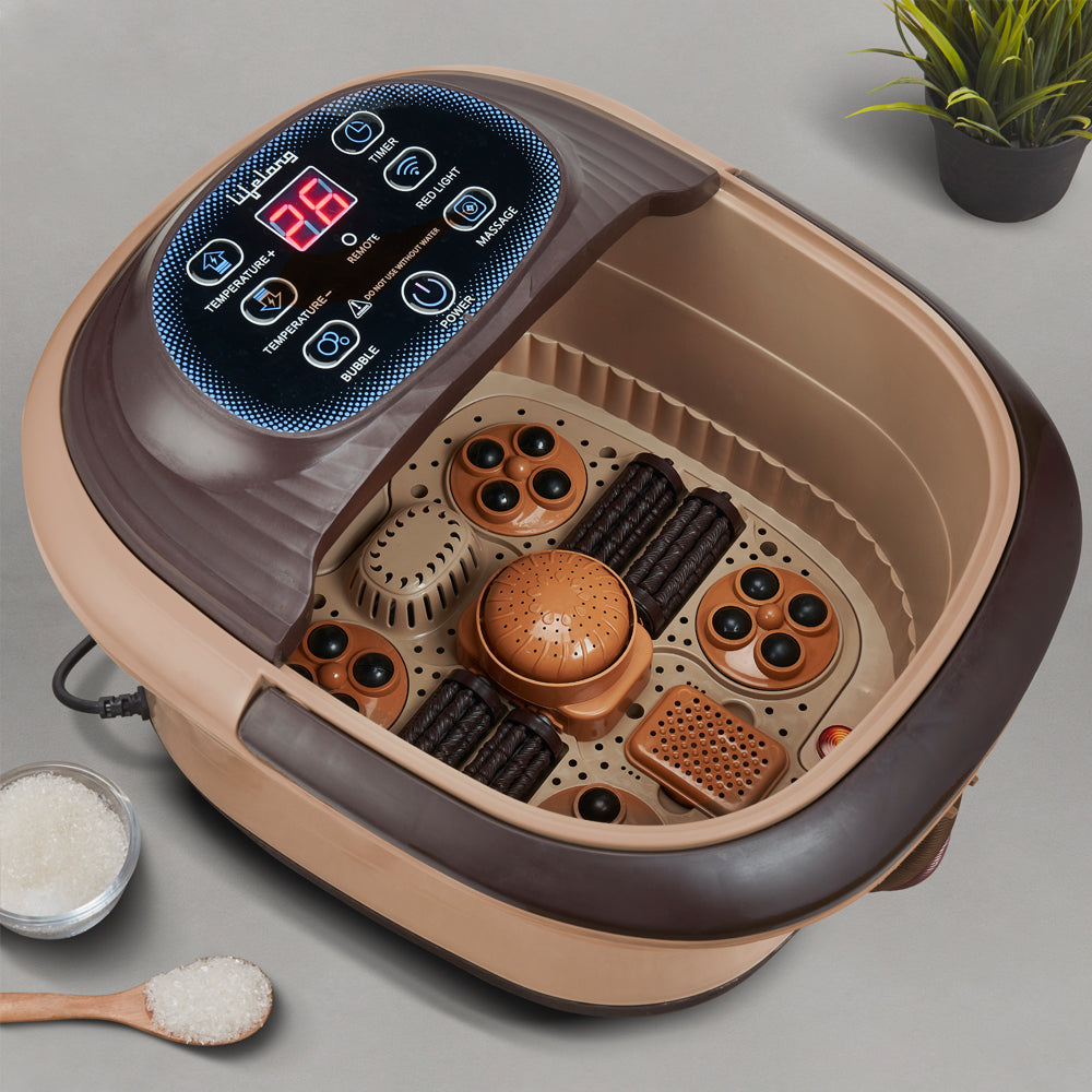Foot Spa and Massager with Automatic Rollers, Digital Panel, Bubble Bath & Water Heating Technology for Pedicure, Pain relief & Foot Care