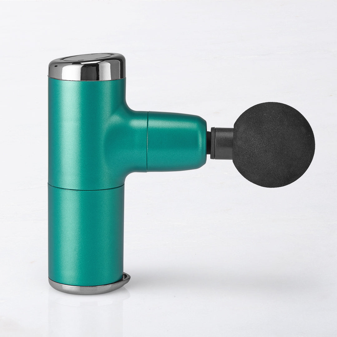 Wireless Mini Gun Massager with 4 heads, Green