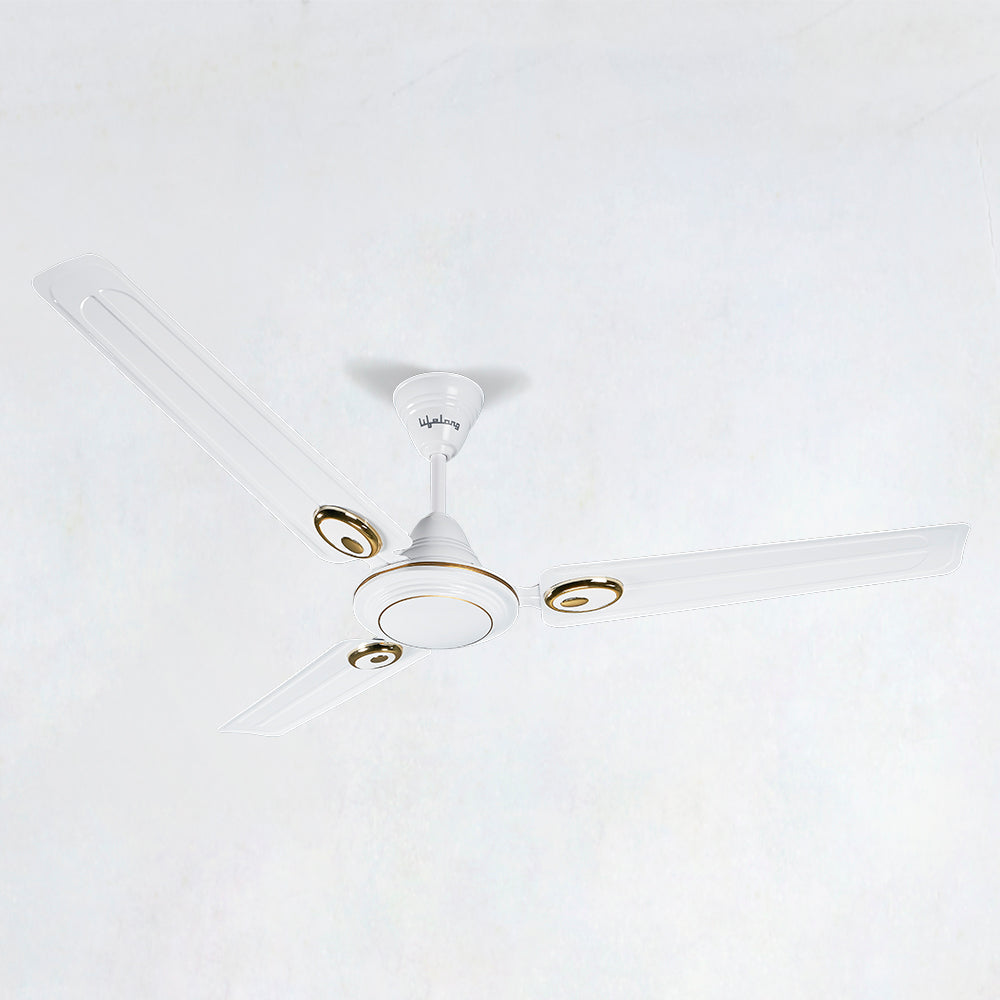 3 Blades Decor Ceiling Fan, White, Pack of 1