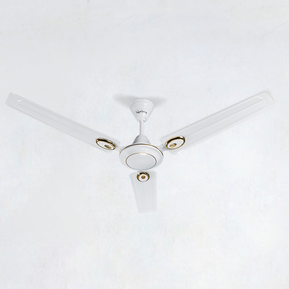 3 Blades Decor Ceiling Fan, White, Pack of 1