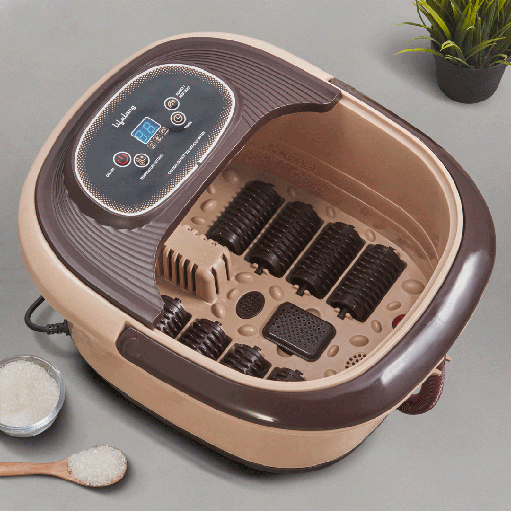 Electric Foot Spa Machine with 8 Manual Rollers