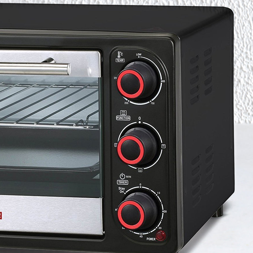 16L 1200-Watt Oven Toaster Griller, Black