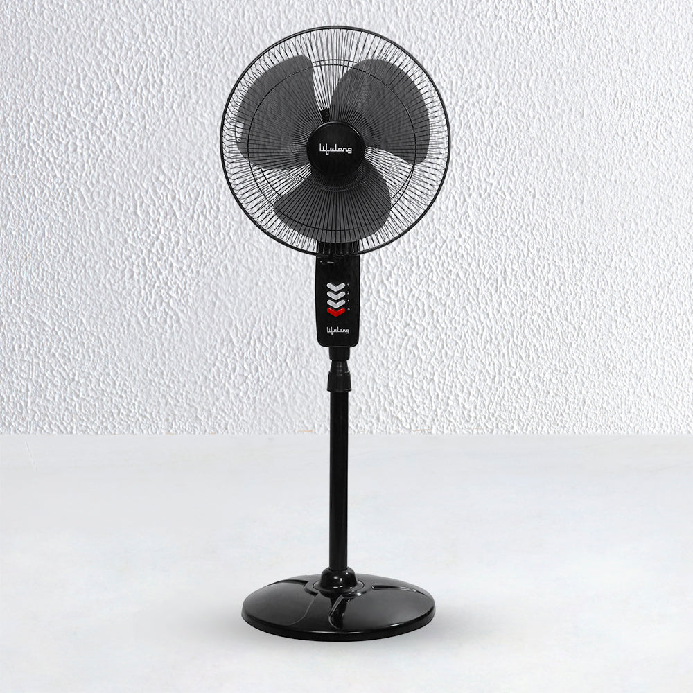 Lifelong LLPF01 400 mm 3 Blade Pedestal Fan (Black)