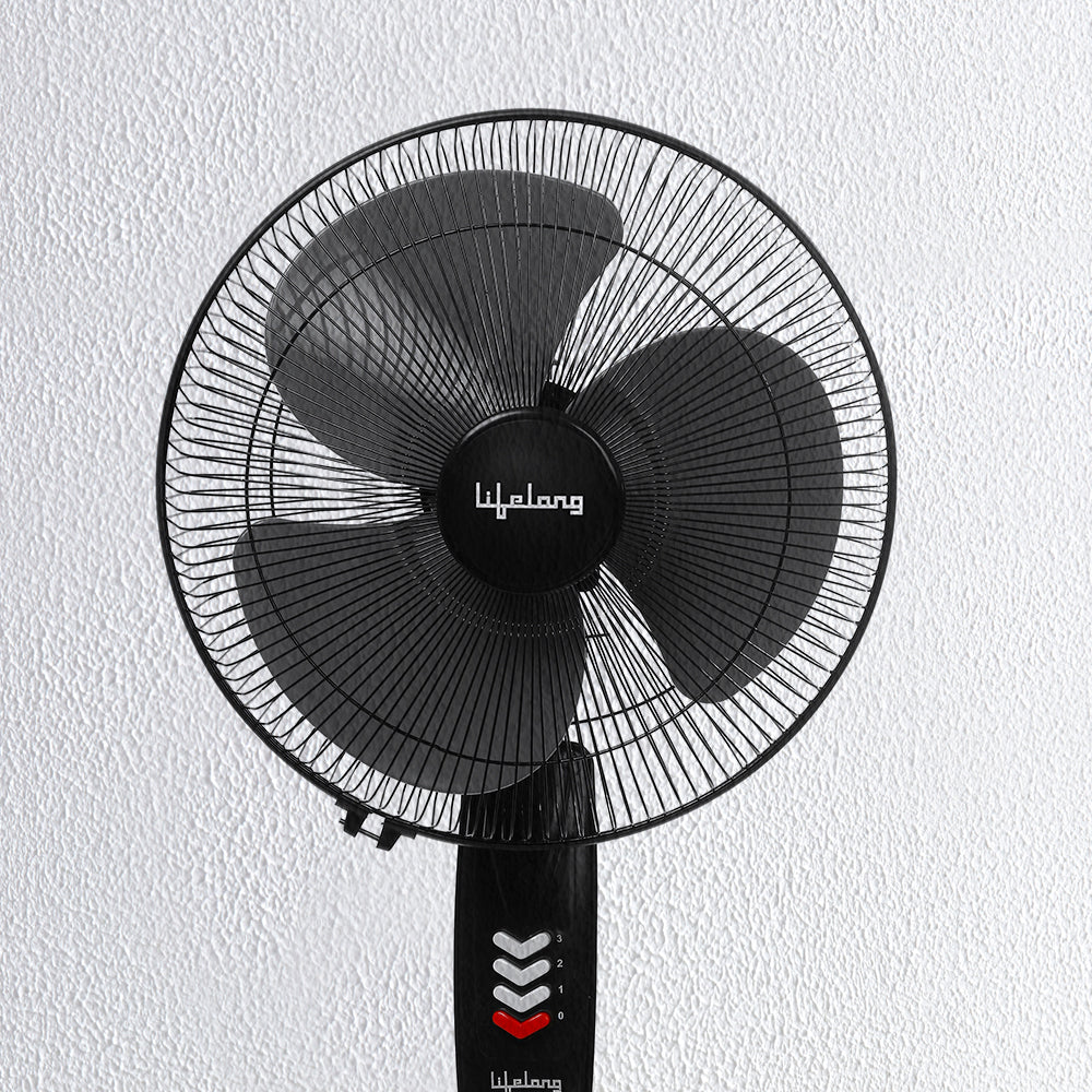 Lifelong LLPF01 400 mm 3 Blade Pedestal Fan (Black)